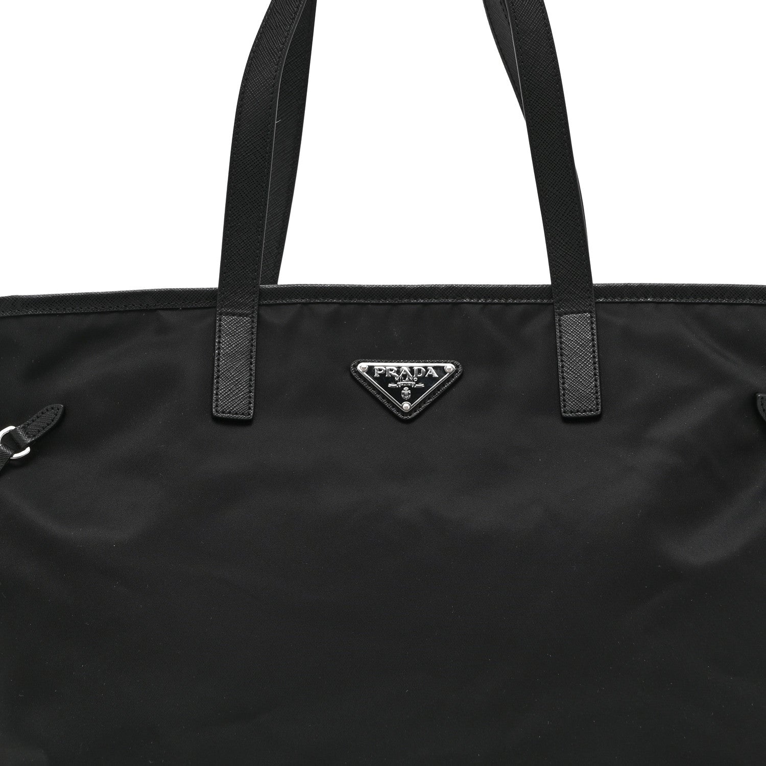 Prada Tessuto Nylon Saffiano Shopping Tote Black 8 of 10