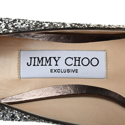 Jimmy Choo Glitter Degrade Pointy Toe Romy 60 Pumps 35.5 Antique Gold Anthracite 6 of 7