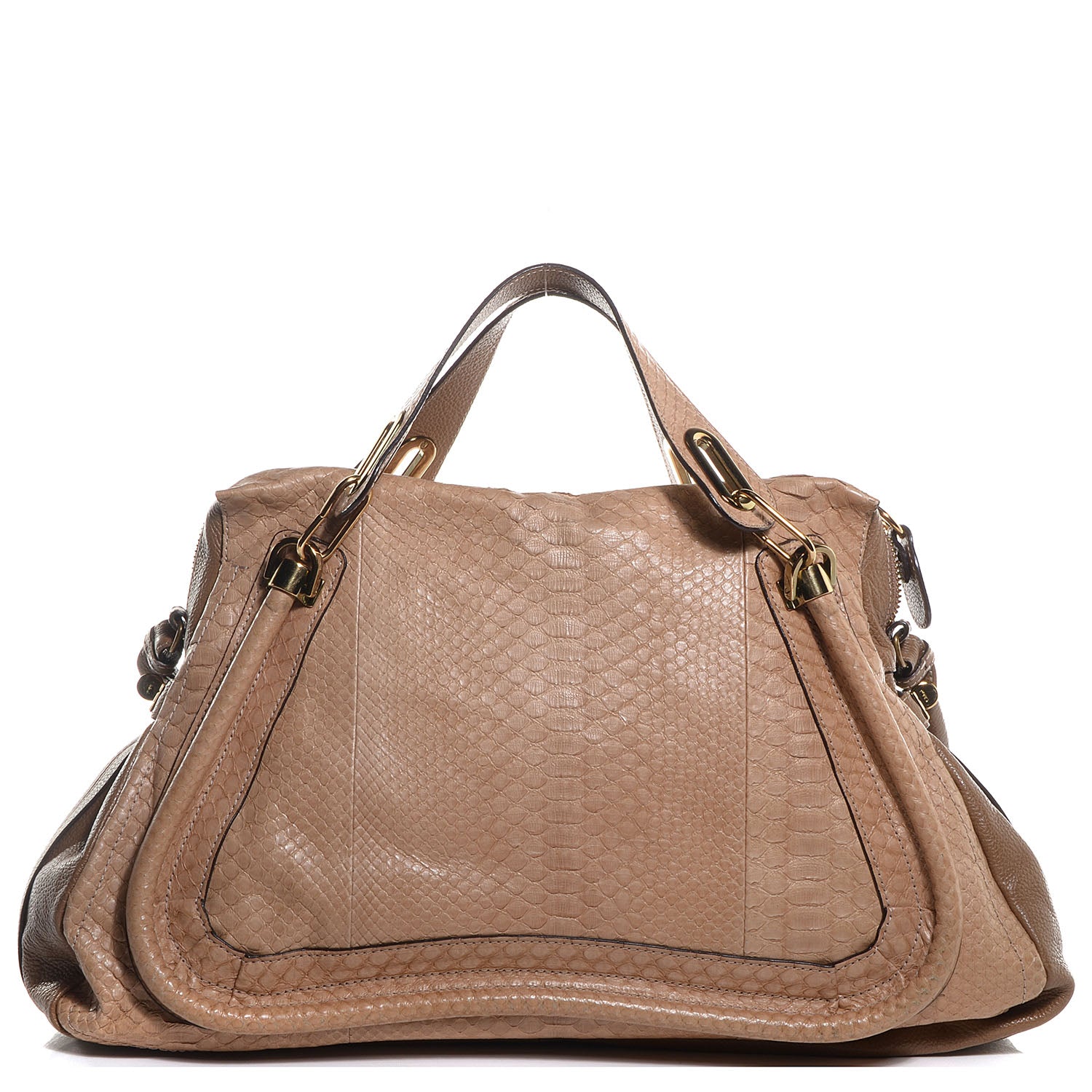 Chloe Python Large Paraty Sand 1 of 10