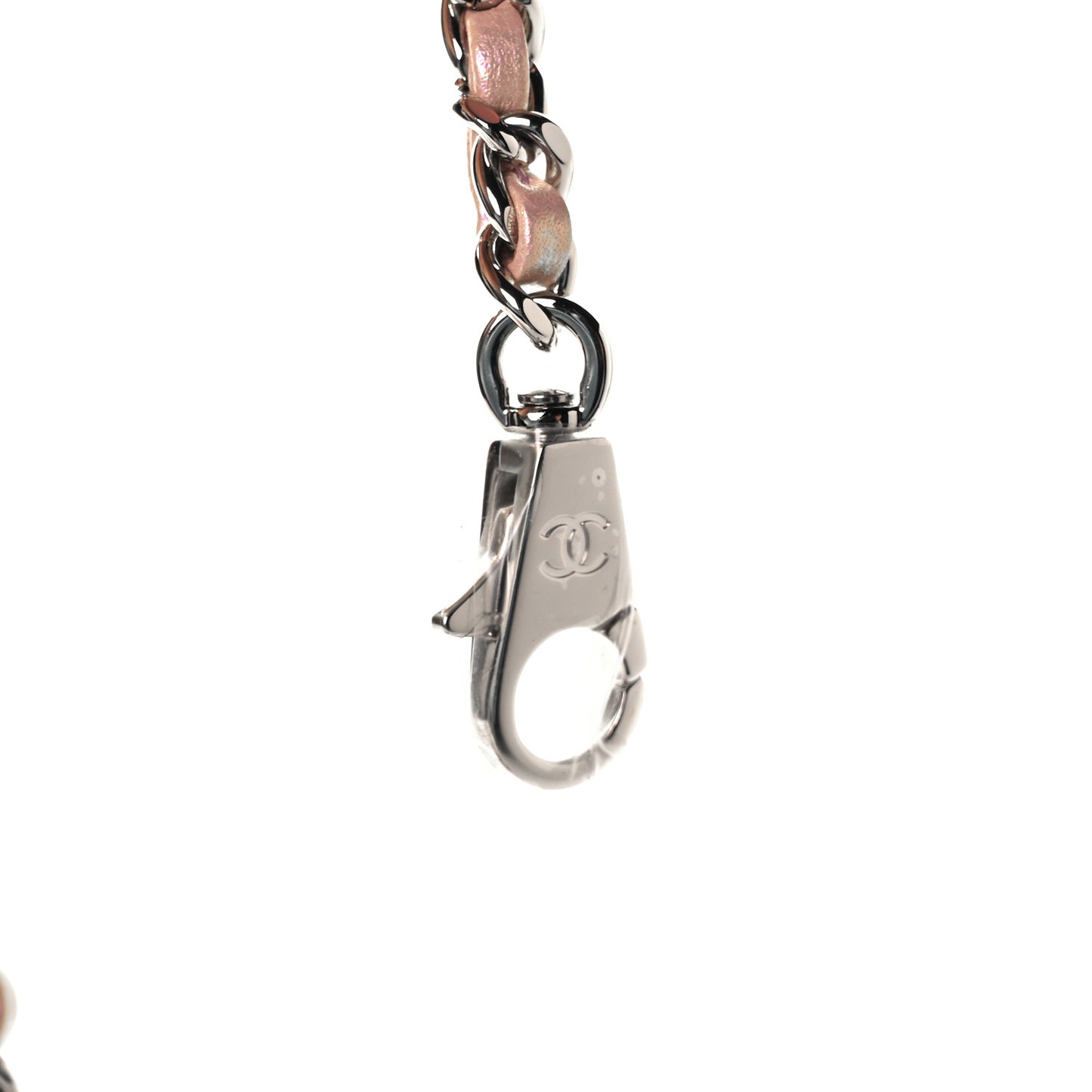 Iridescent Caviar Quilted Mini Coco Handle Flap Pink