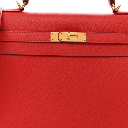 Hermes Epsom Kelly Sellier 32 Rouge Tomate 8 of 12