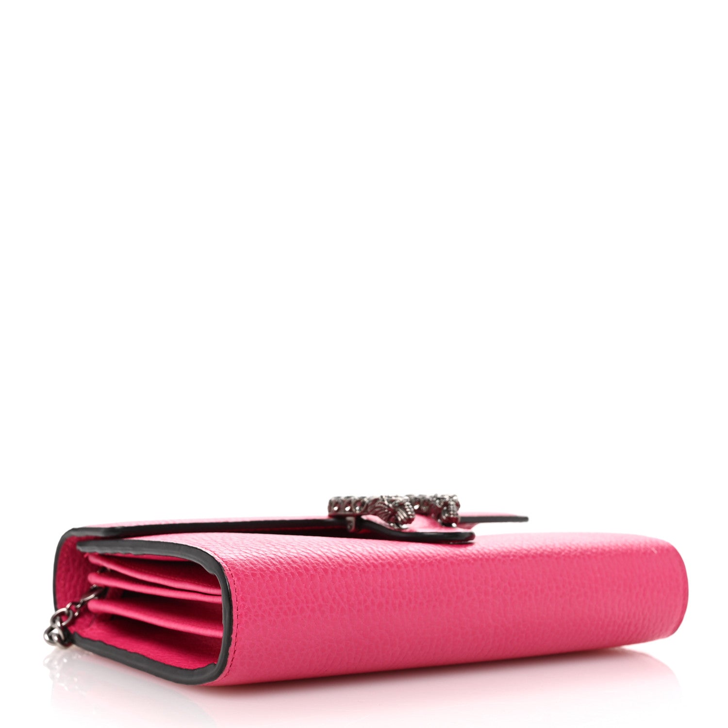 Gucci Dollar Calfskin Crystal Mini Dionysus Chain Wallet Box Pink 4 of 12