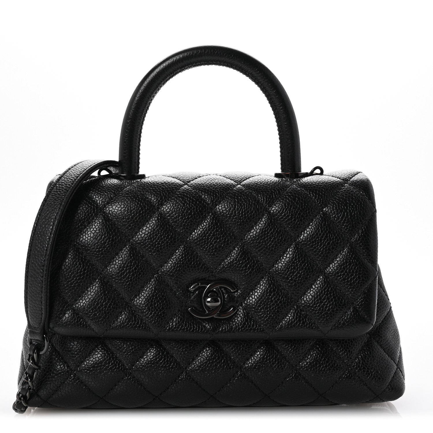 Chanel Caviar Quilted Mini Coco Handle Flap So Black 1 of 10