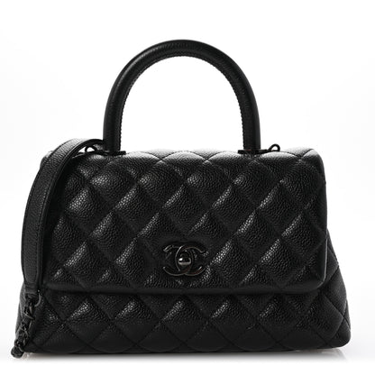 Chanel Caviar Quilted Mini Coco Handle Flap So Black 1 of 10