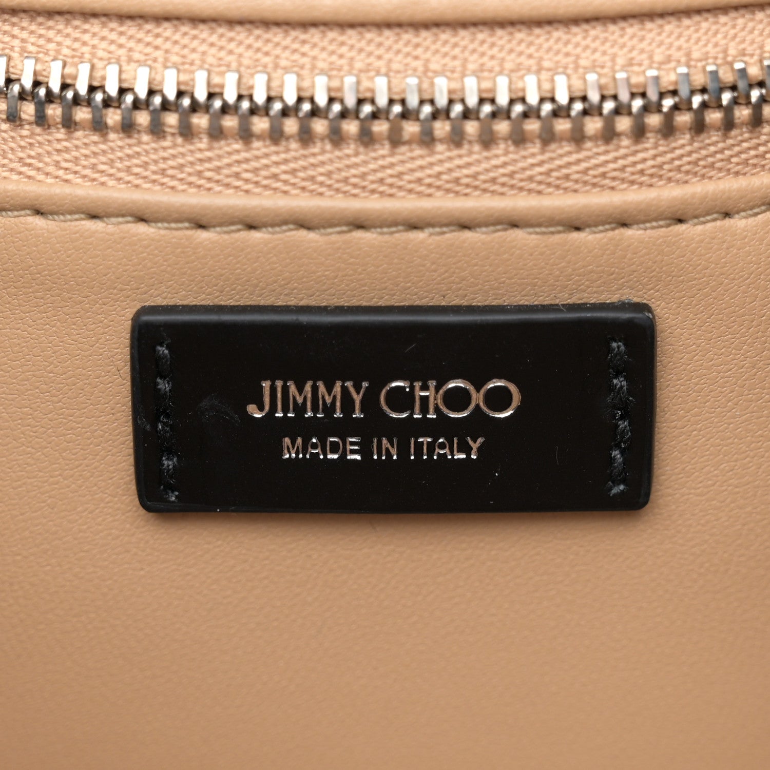 Jimmy Choo Smooth Shiny Calfskin Cinch M Bucket Bag Black 6 of 10