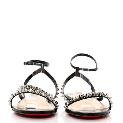 Christian Louboutin Nappa Spike Mafaldina 100 Flat Sandals 37.5 Black 2 of 7