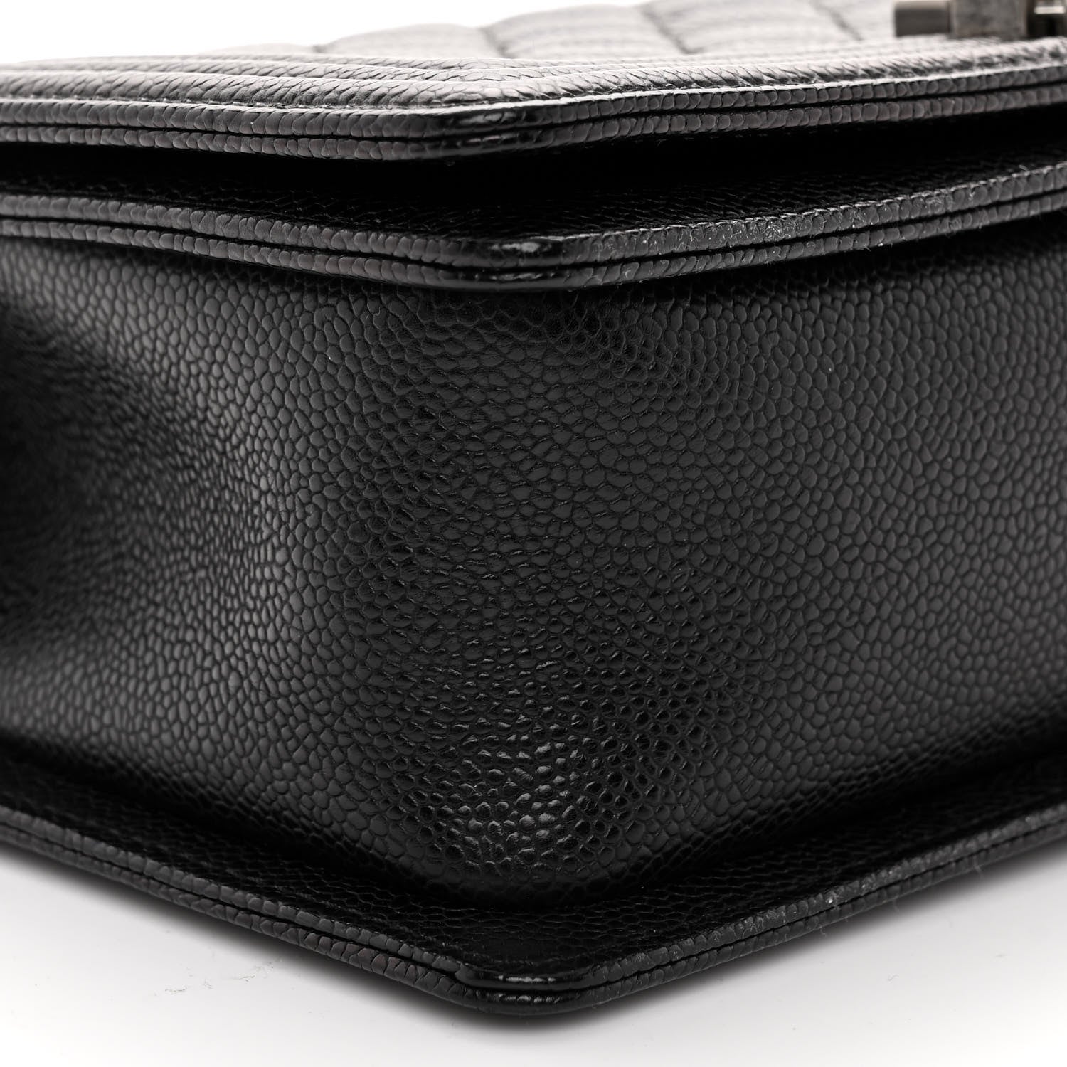 Chanel Caviar Quilted Medium Boy Flap Black 9 of 11