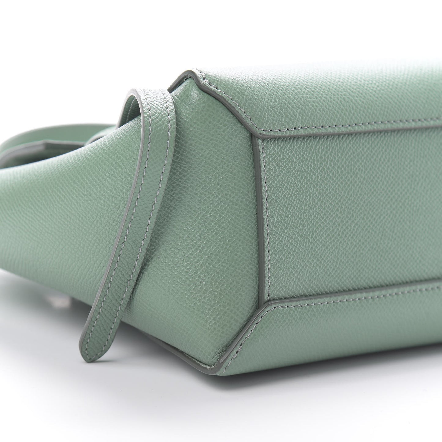 Grained Calfskin Nano Belt Bag Celadon