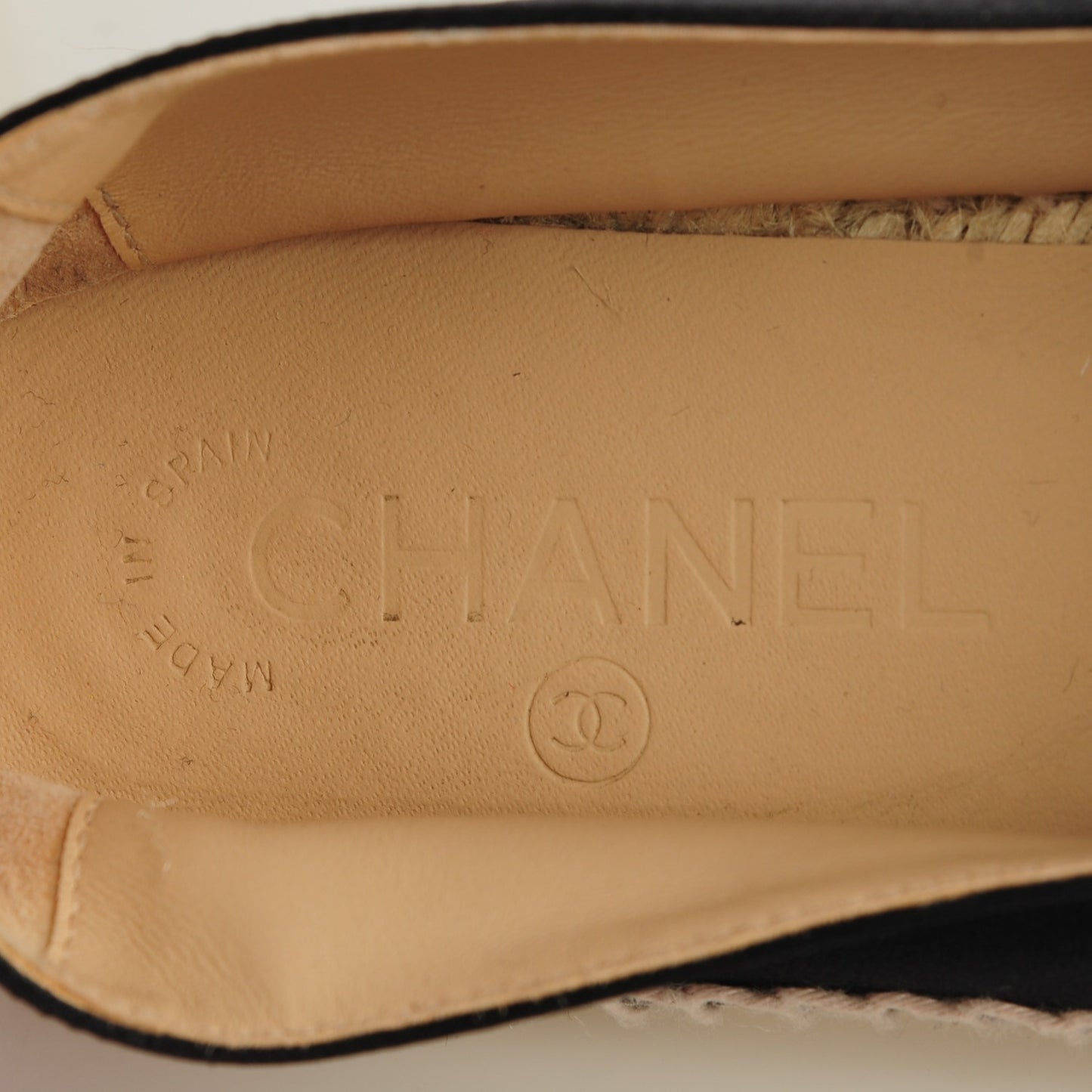 Satin CC Espadrilles 39 Black