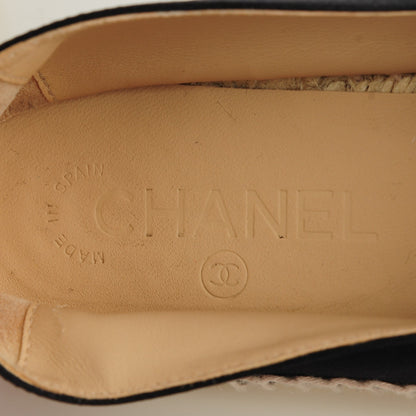 Chanel Satin CC Espadrilles 39 Black 6 of 8