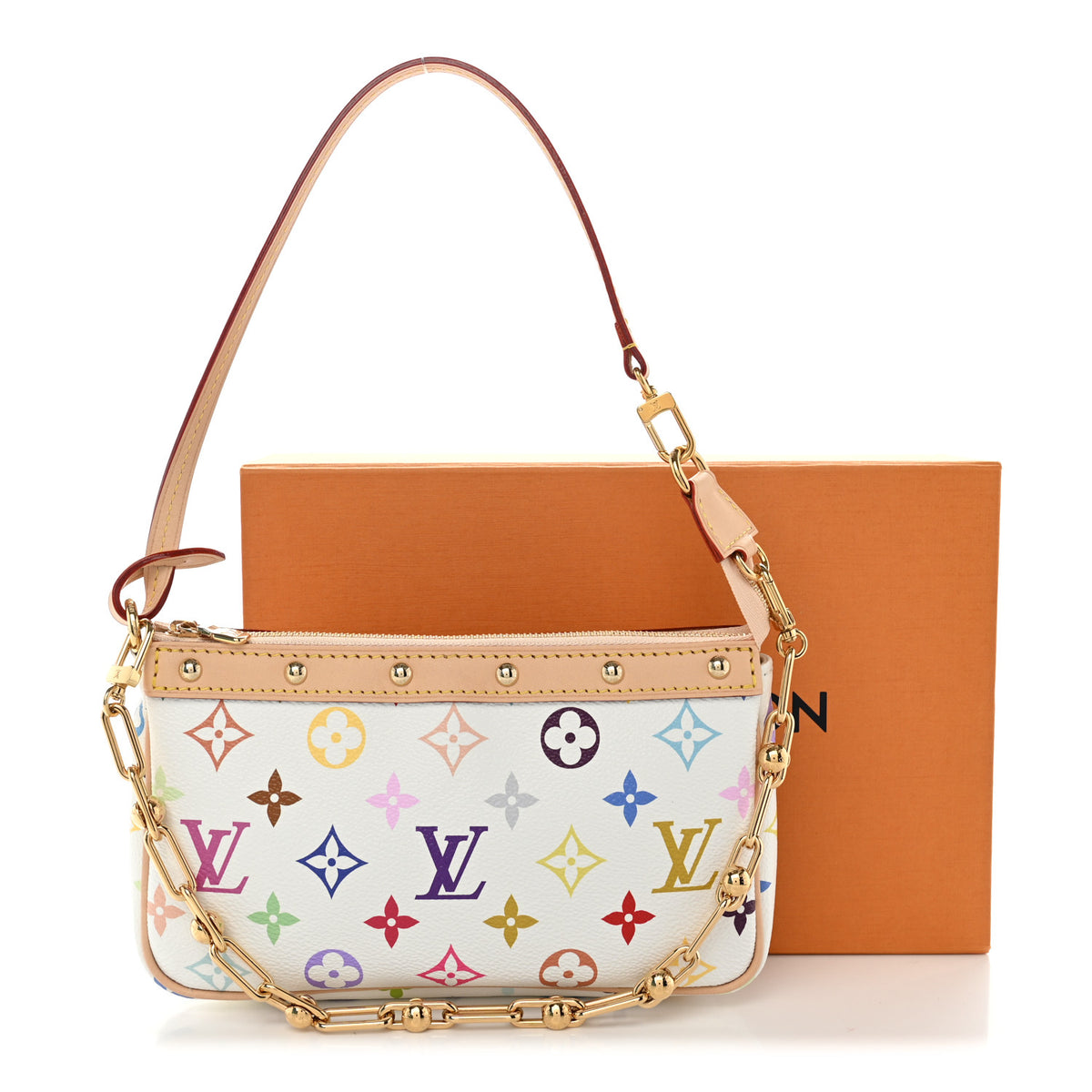 Louis Vuitton LV X TM Monogram Multicolor Pochette Accessories White 10 of 10