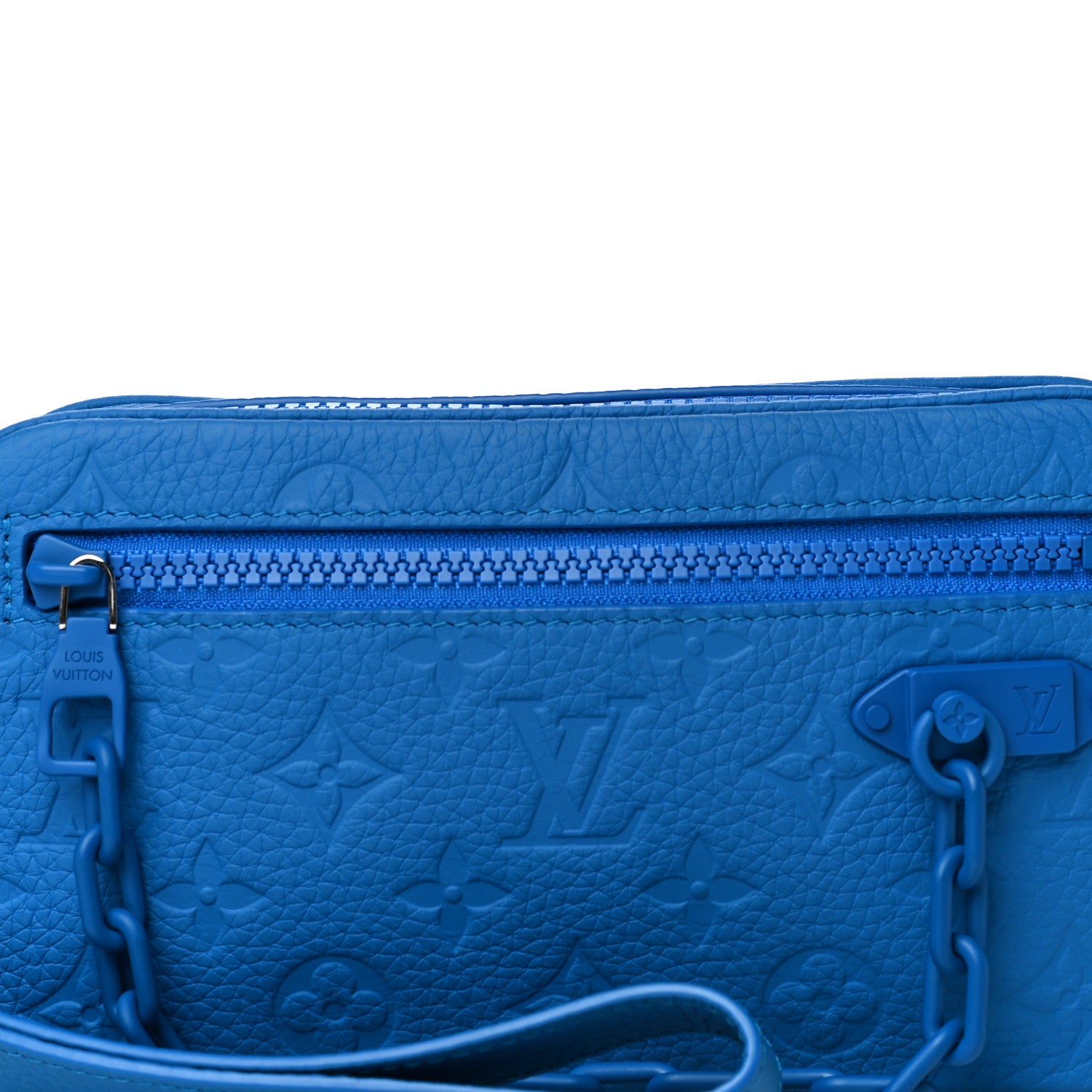 Louis Vuitton Taurillon Monogram Pochette Volga Blue 7 of 11