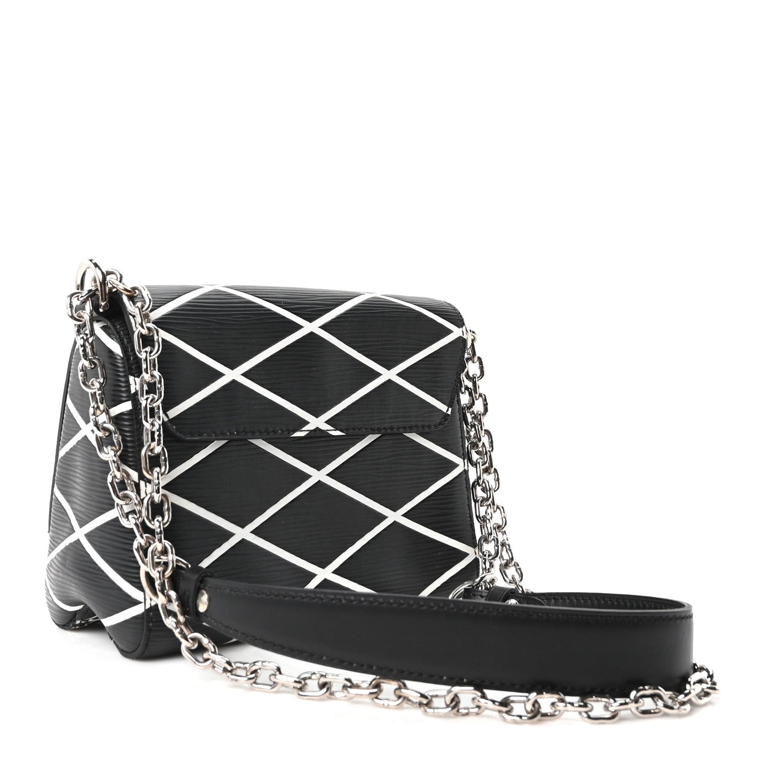Louis Vuitton Epi Malletage Twist Shoulder Bag PM Black 3 of 9