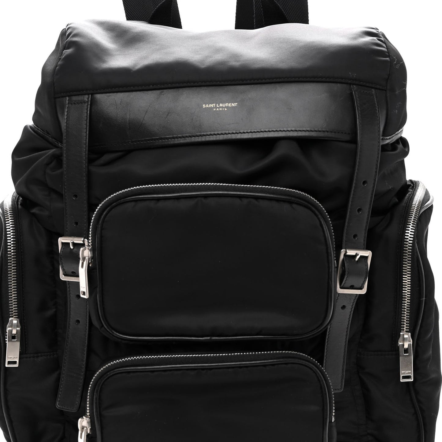 Nylon City Fold Up Backpack Black