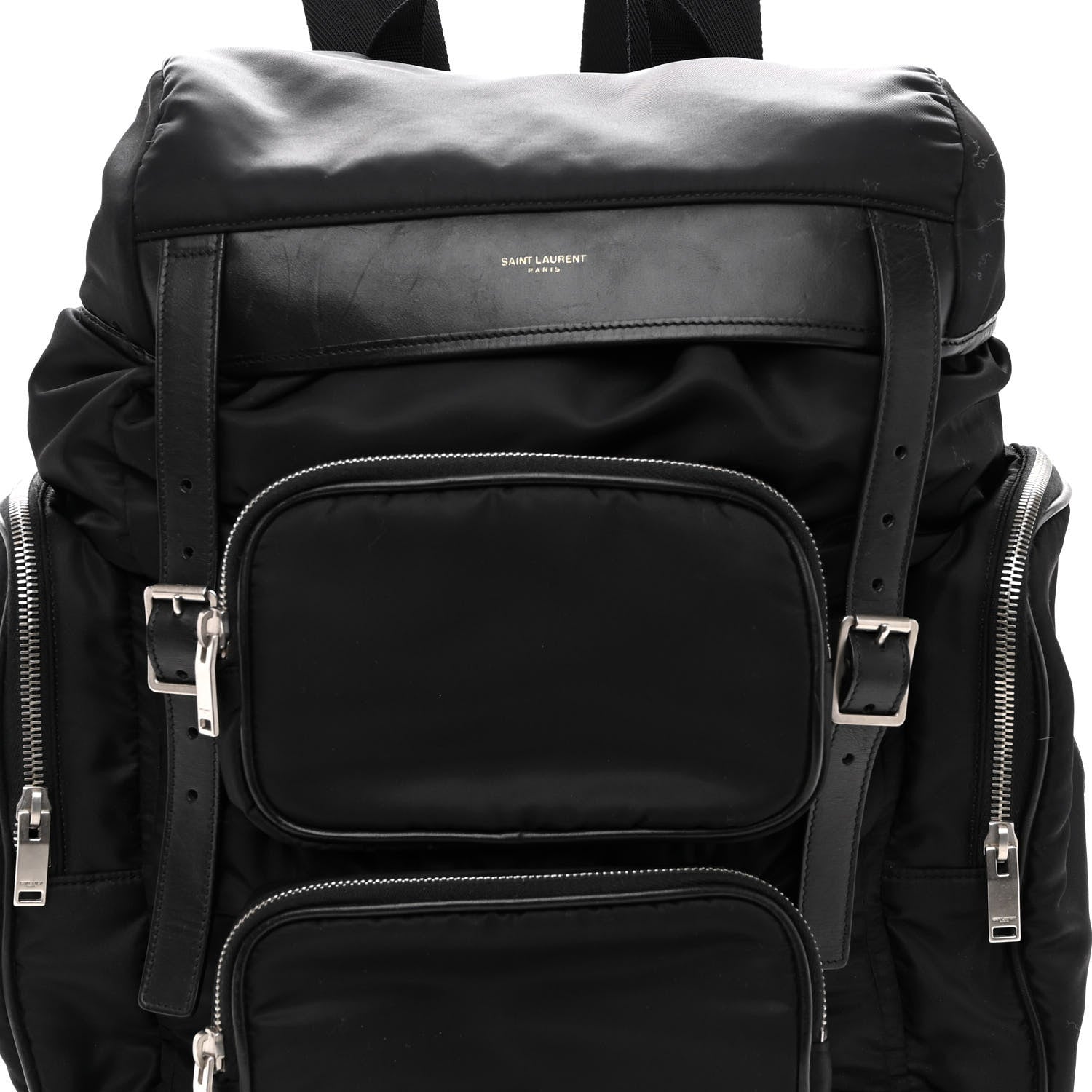 Saint Laurent Nylon City Fold Up Backpack Black 7 of 11