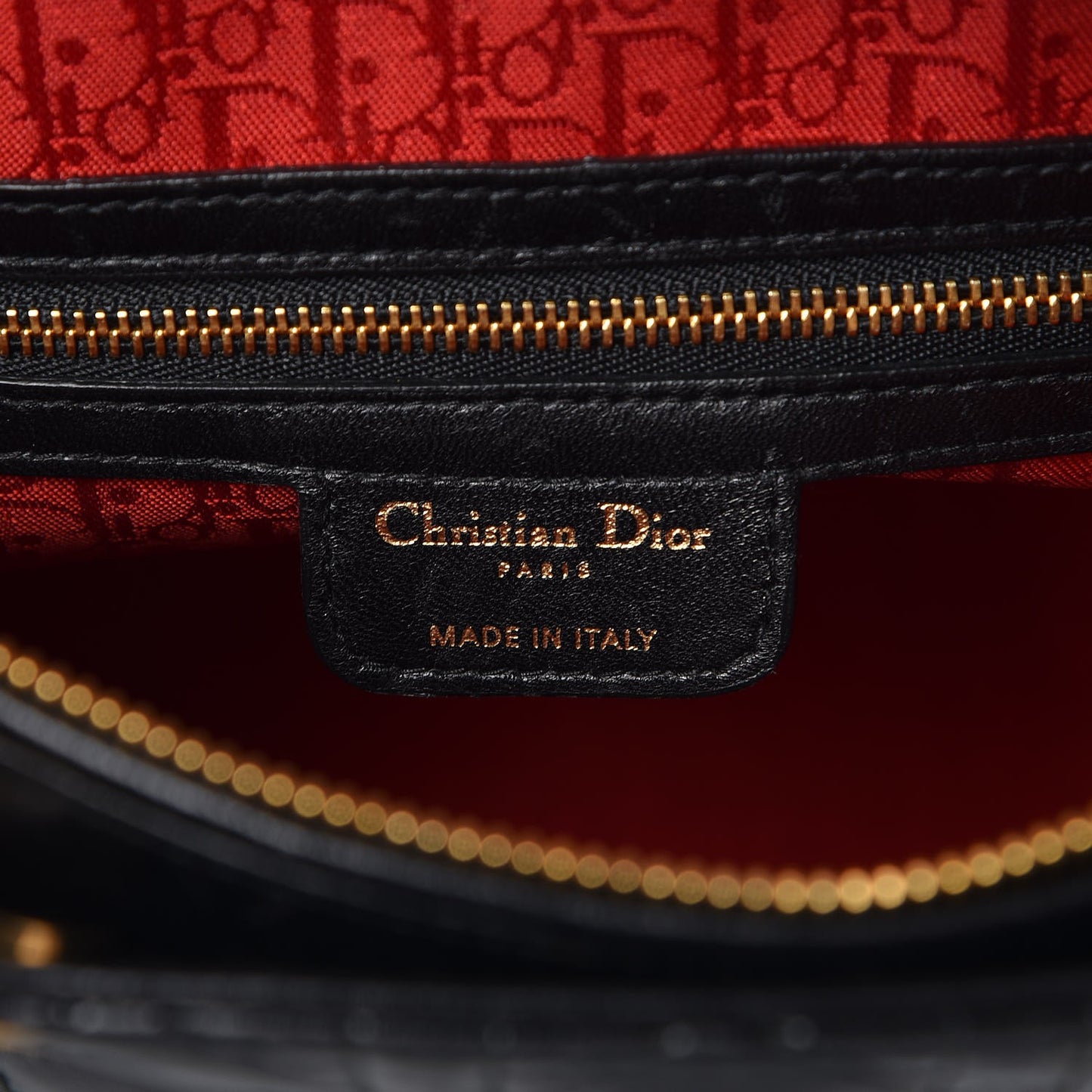 Lambskin Cannage Large Lady Dior Black