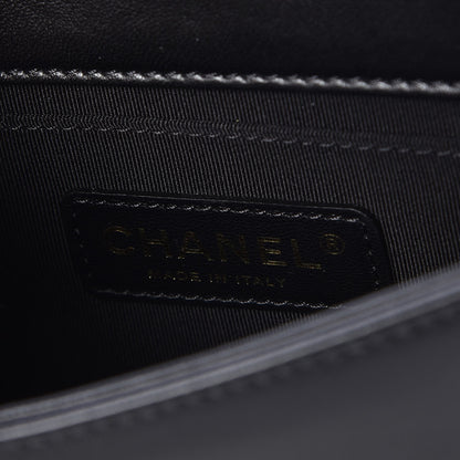 Chanel Lambskin Quilted Boy Brick Studded Flap Black 6 of 8