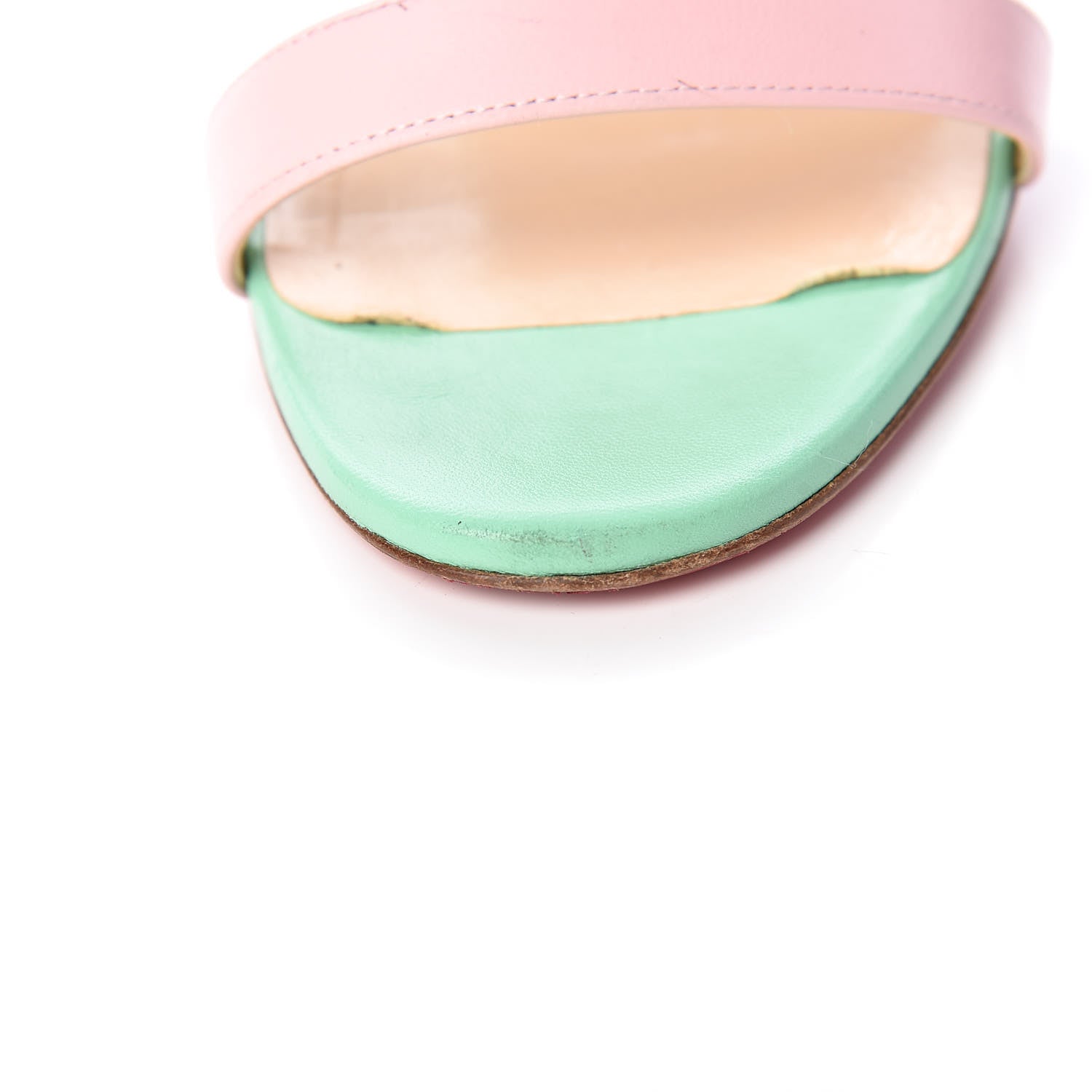 Christian Louboutin Shiny Nappa PVC Jonatina 100 Sandals 38 Opal 16 of 20