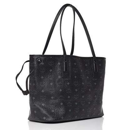MCM Visetos Medium Liz Reversible Shopper Tote Black 3 of 16