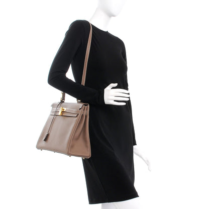 Hermes Togo Kelly Retourne 35 Etoupe 2 of 34