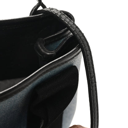 Balenciaga Denim  Fabric Satin Calfskin Navy Cabas XS Blue Black 11 of 11