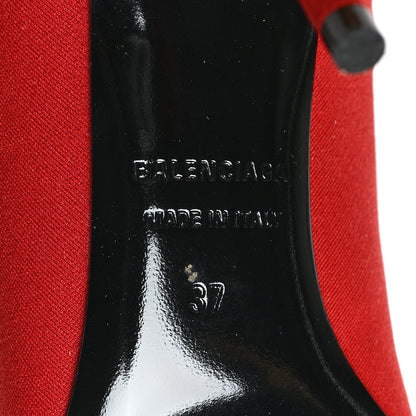 Balenciaga Jersey Crepe Extreme Pointed Toe Knife Booties 37 Rouge 6 of 6