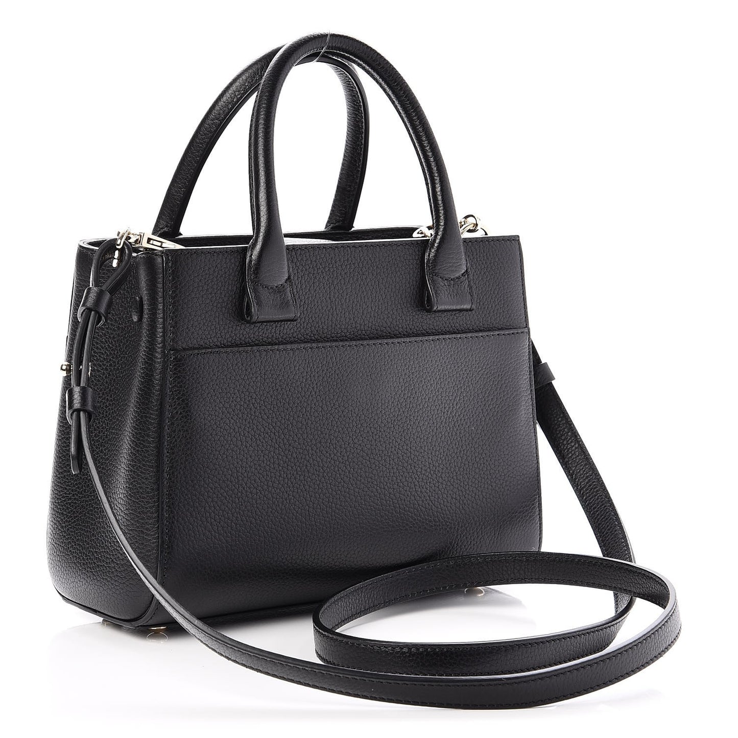 Grained Calfskin Mini Neo Executive Shopper Tote Black