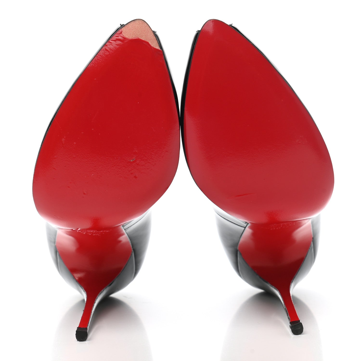 Christian Louboutin Patent New Very Prive 120 Pumps 35.5 Black Red 5 of 12