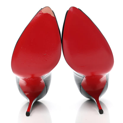 Christian Louboutin Patent New Very Prive 120 Pumps 35.5 Black Red 5 of 12