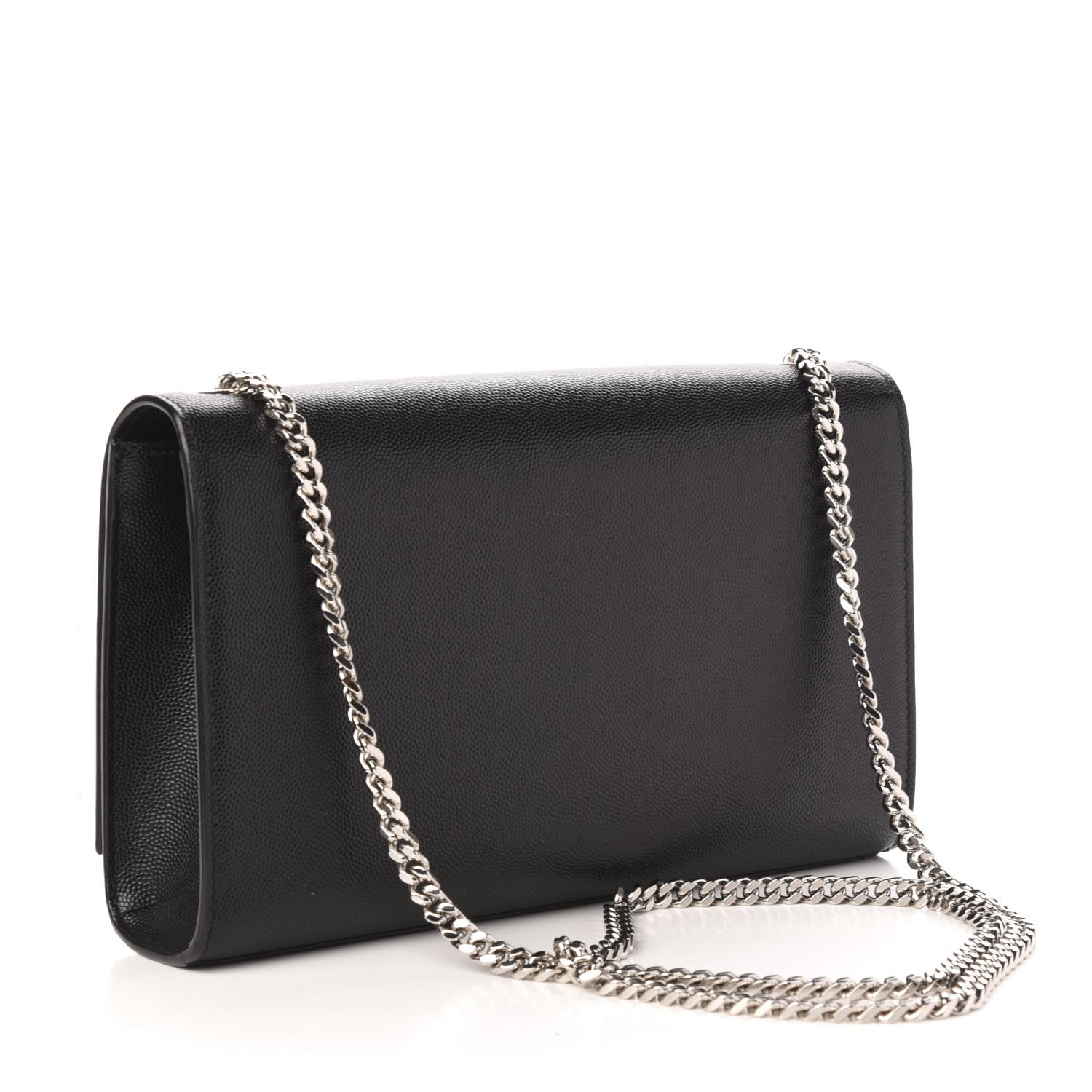 Saint Laurent Grain De Poudre Medium Classic Monogram Kate Satchel Black 3 of 10