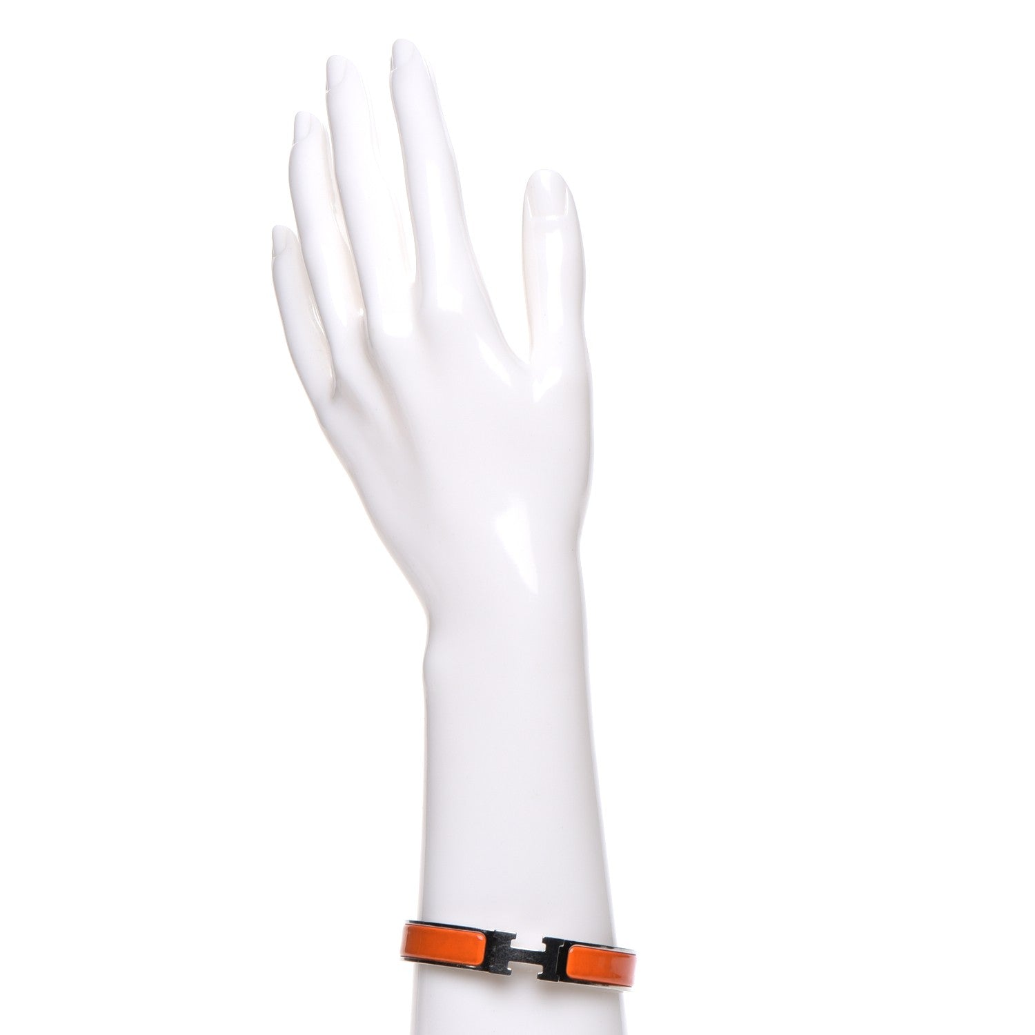 Hermes Enamel Narrow Clic Clac H Bracelet PM Orange 2 of 4