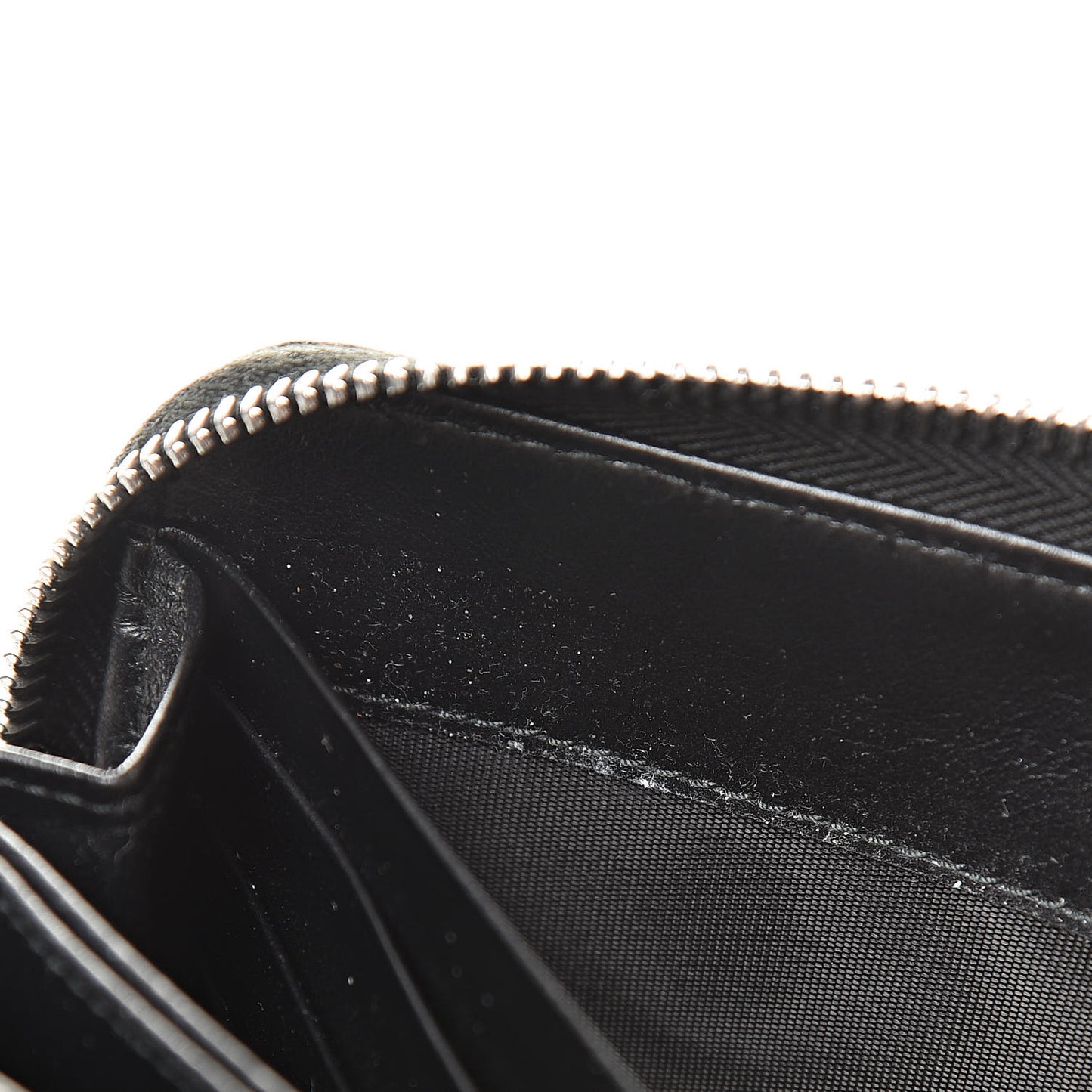 Soft Calfskin Diagramme Zip Around Wallet Black