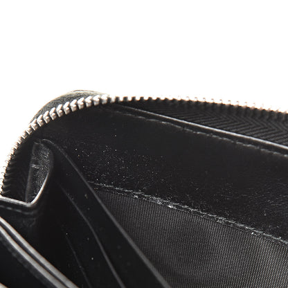 Prada Soft Calfskin Diagramme Zip Around Wallet Black 8 of 11