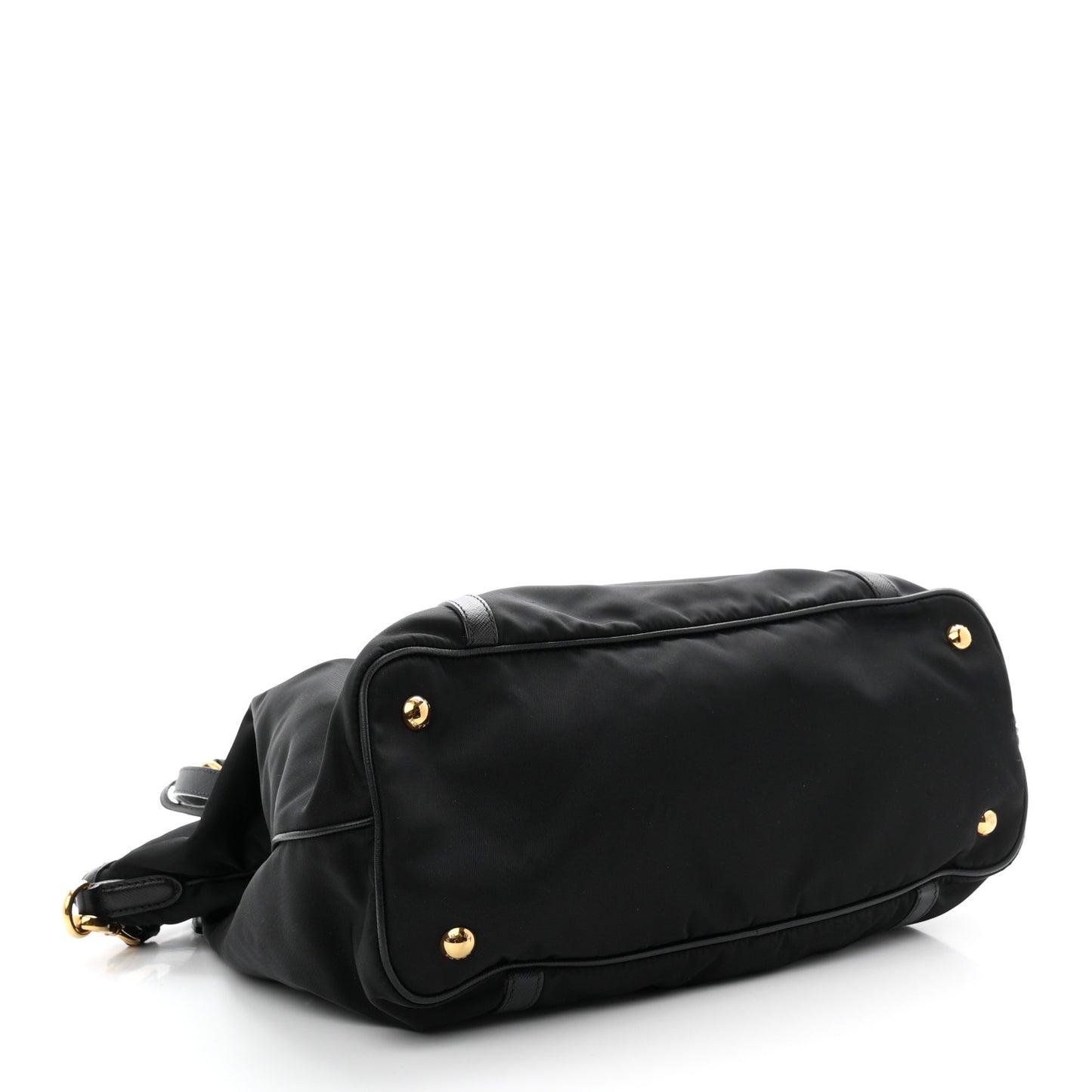 Saffiano Tessuto Nylon Shopping Tote Black