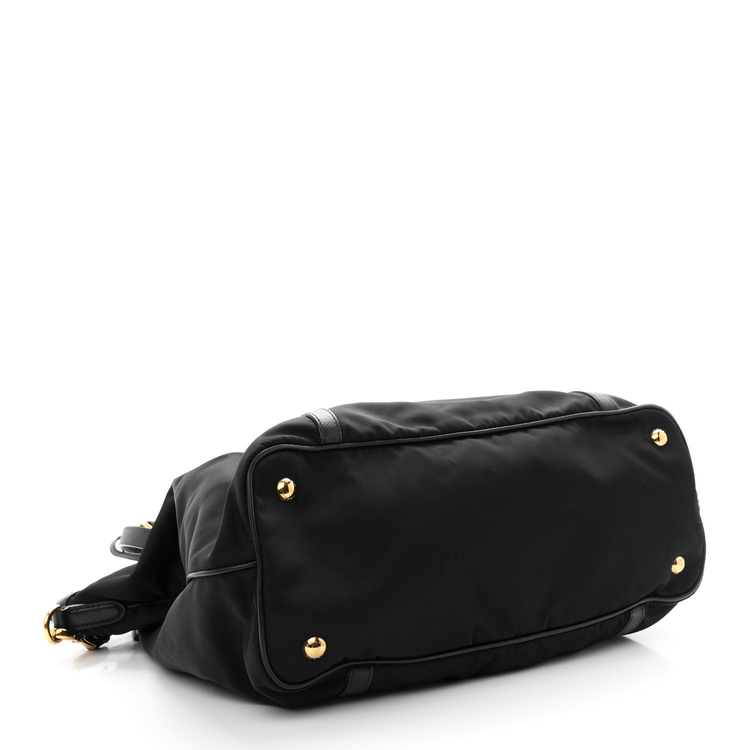 Prada Saffiano Tessuto Nylon Shopping Tote Black 4 of 11