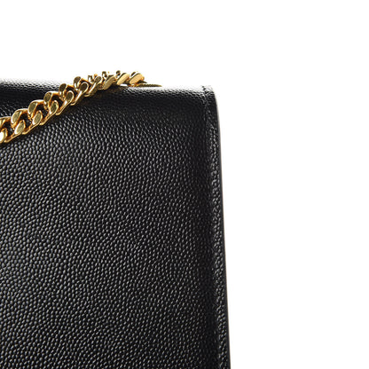 Saint Laurent Grain De Poudre Medium Classic Monogram Kate Satchel Black 8 of 10