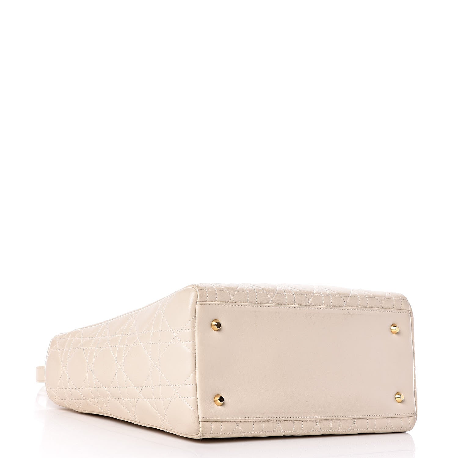 Christian Dior Lambskin Cannage Medium Lady Dior Light Beige 5 of 24