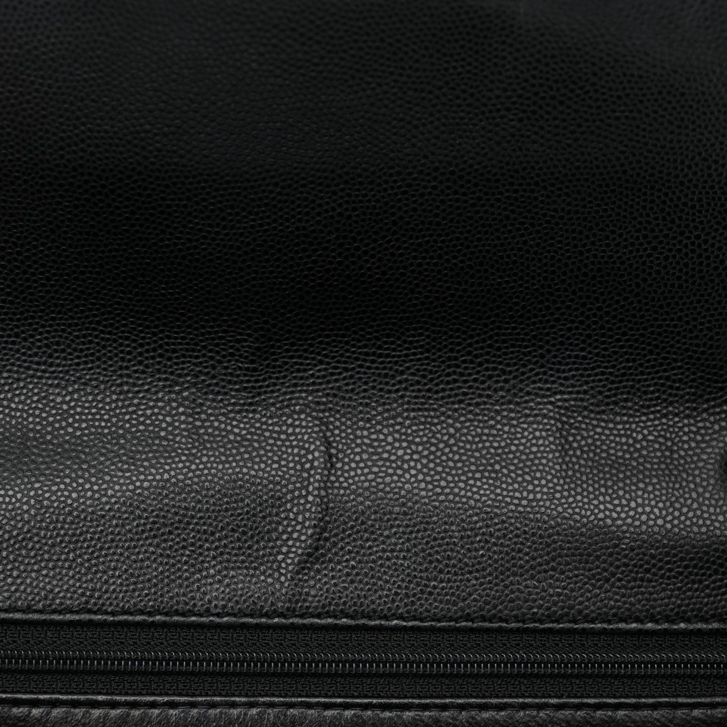 Caviar Diamond Stitched Flap Shoulder Bag Black