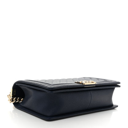 Chanel Caviar Quilted New Medium Boy Flap Navy 4 of 10