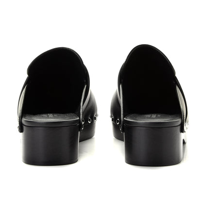 Hermes Calfskin Calya Mules 37 Black 4 of 6