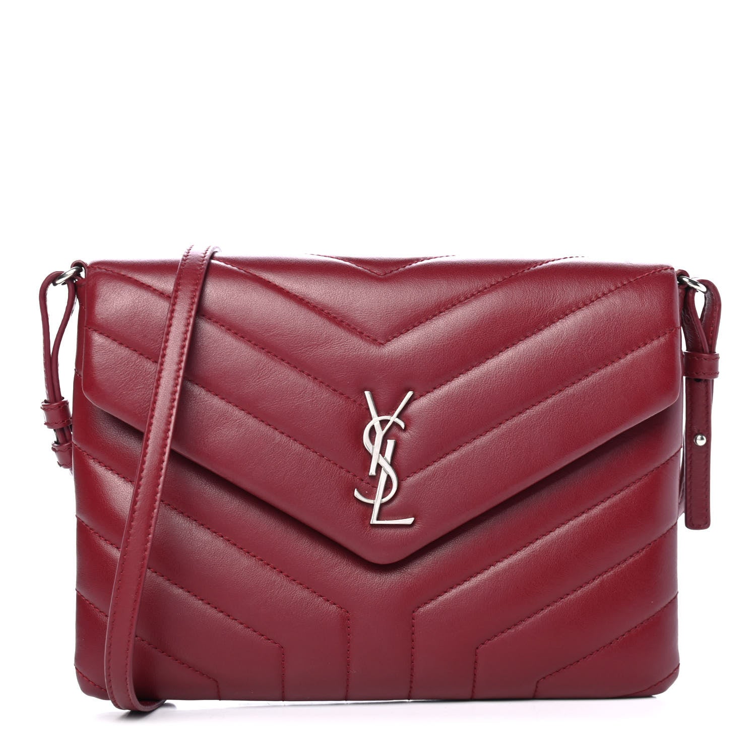 Saint Laurent Calfskin Y Quilted Monogram Loulou Flap Bag Palissandre 1 of 4
