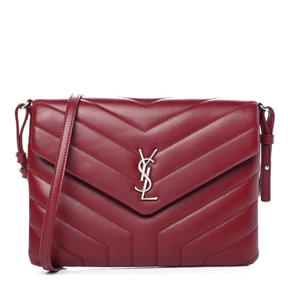 Saint Laurent Calfskin Y Quilted Monogram Loulou Flap Bag Palissandre 1 of 4