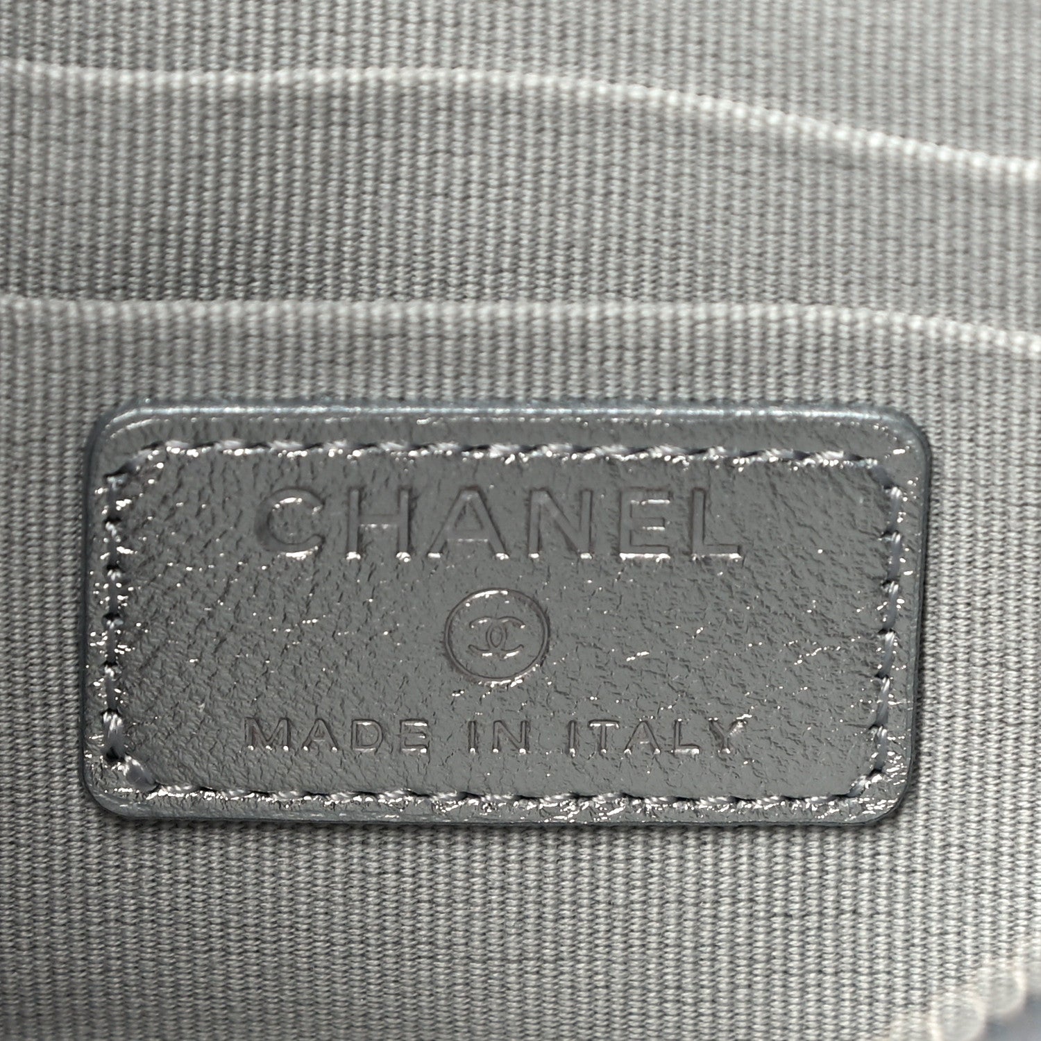 Chanel Gradient Metallic Calfskin Quilted Cosmetic Case Silver Blue Yellow Purple 6 of 11