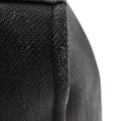 Chanel Woven Straw Raffia Medium Deauville Tote Black White 17 of 19