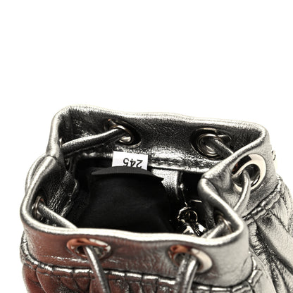 Miu Miu Metallic Nappa Matelasse Mini Bandoliera Cromo 9 of 10