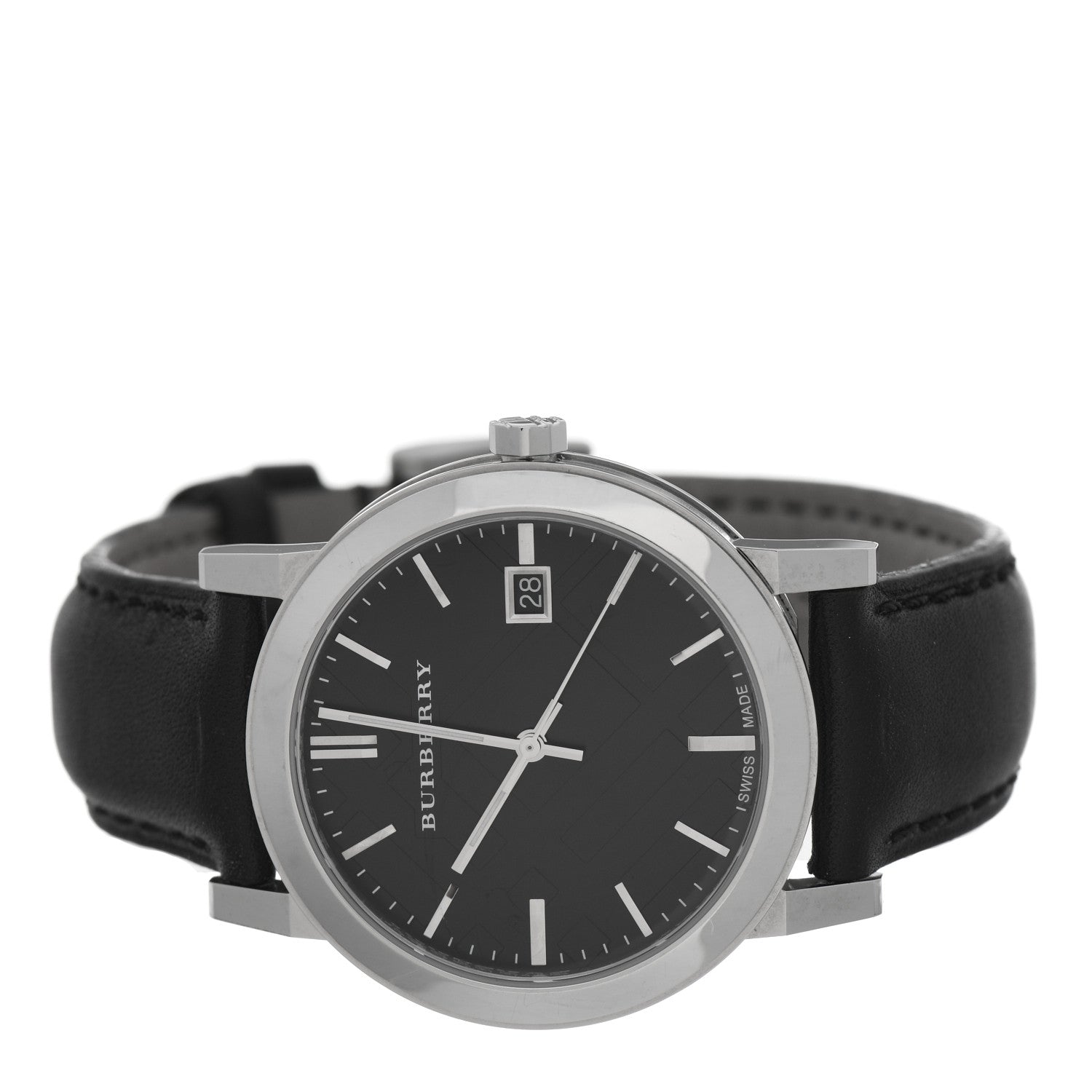 Burberry Stainless Steel Calfskin 38mm The City Quartz Watch Black BU9009 2 of 4