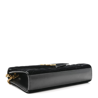 Saint Laurent Velvet Tri-Quilt Monogram Medium College Bag Black 4 of 13