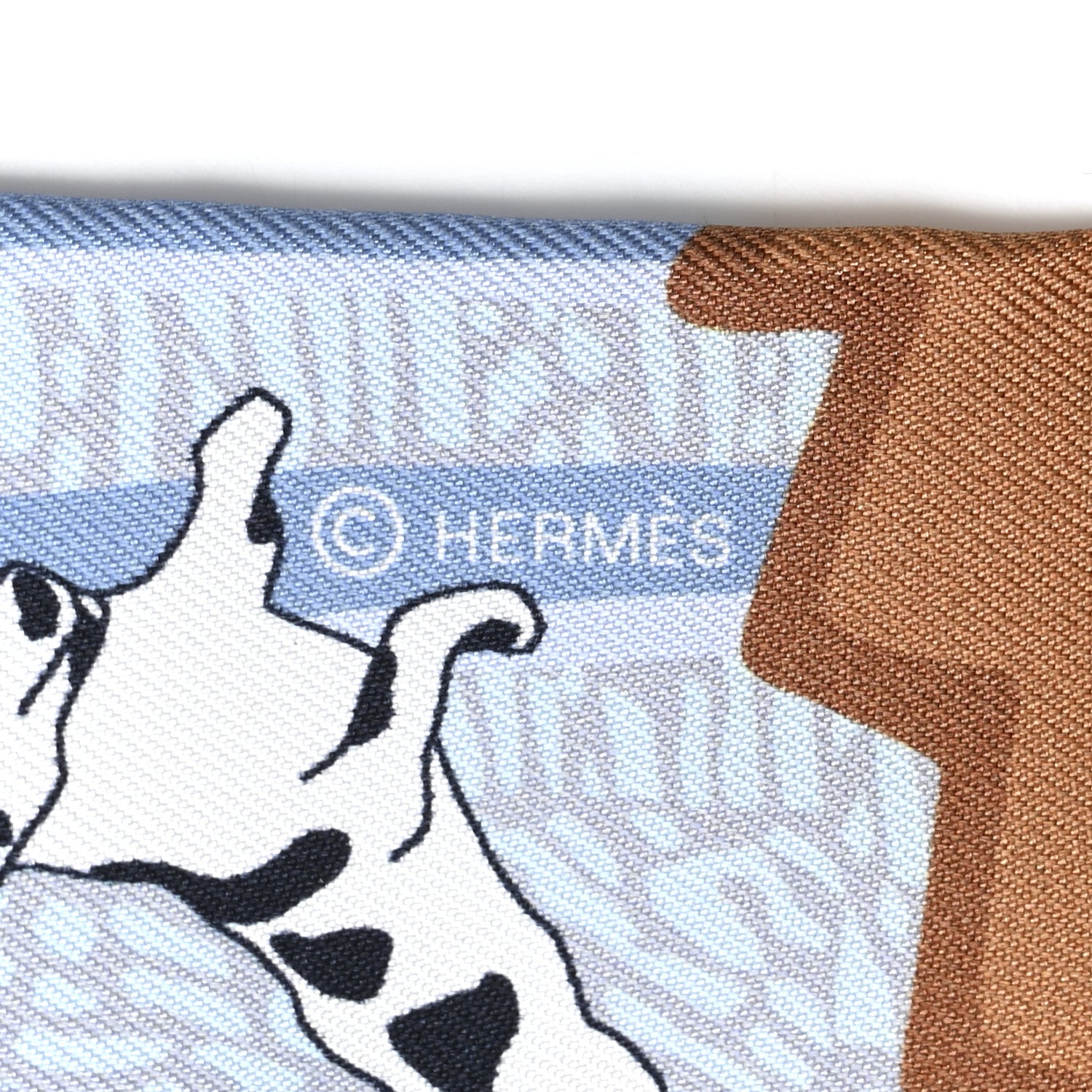 Hermes Silk En Liberte Twilly Bleu Rose Brun 4 of 4