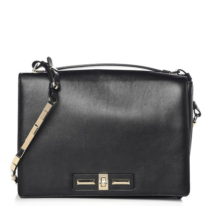 Valentino Garavani Vitello Rockstud Turnlock Metal Chain Shoulder Bag Black 1 of 7