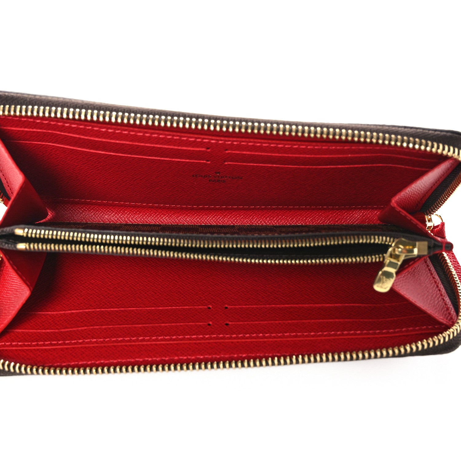 Louis Vuitton Damier Ebene Clemence Wallet Cherry 5 of 7